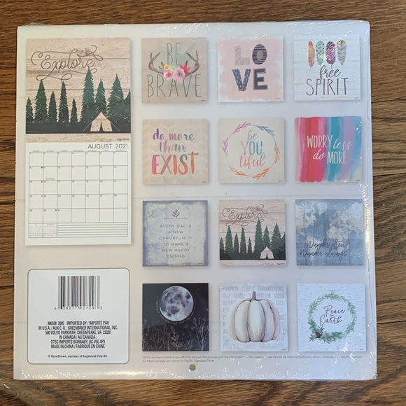 Be Brave and Farmers Market Calendar Set - Picture 5 of 5